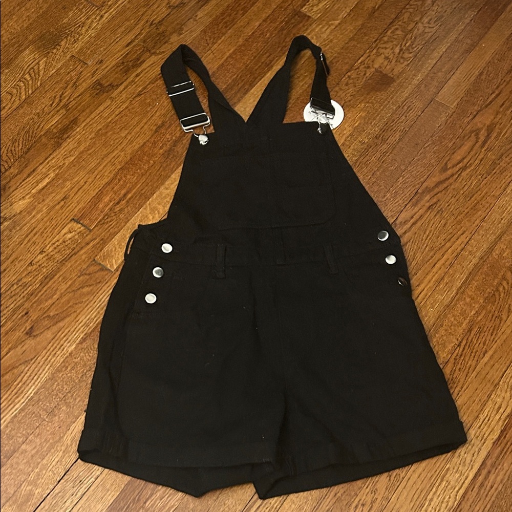 Black Women’s Jean Overall Shorts - Classic Shortalls
